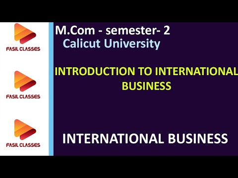 IB-introduction to international business- m com second semester- calicut university