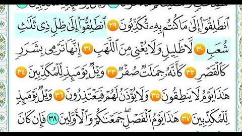 سورة المرسلات من (٢٩ الى ٣٧) مكرر