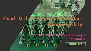 #MAN B&W #ME Engine #6S50ME #Overhaul #선원 #선박기관사 #해기사 #MOZIRI - Fuel Oil Pressure Booster Reassembly