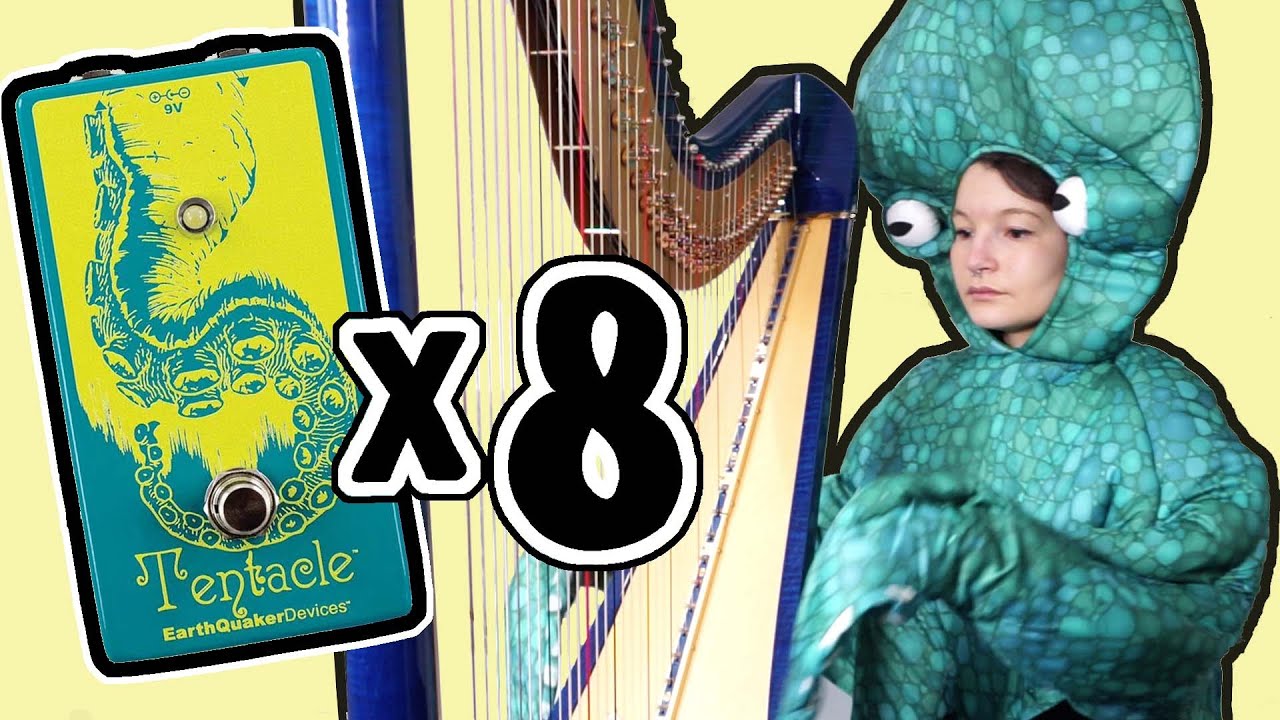 Playing Through 8 Tentacle Pedals in an Octopus Costume | EarthQuaker  Devices Harp Demo