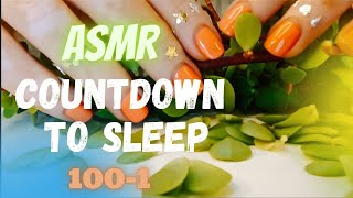 ASMR| Countdown from 100| Hand movement & soft leaves sounds #asmr #counting down from 100 screenshot 5