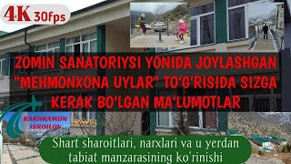 DENGIZ SATHIDAN 2 MING METR BALANDLIKDA JOYLASHGAN ZOMIN DAM OLISH MASKANLARI VA ULARNING NARXLARI.