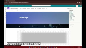 Creating a document library in SharePoint