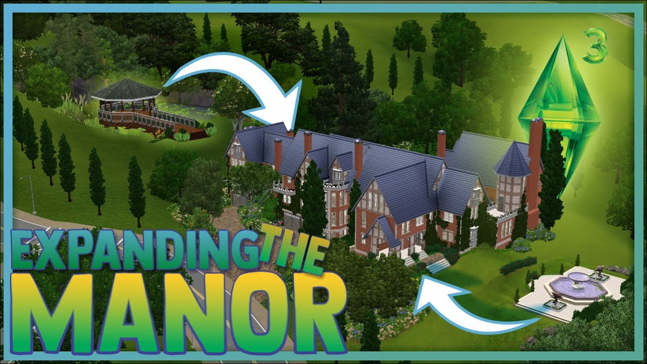 Adding garden lots and ivy to the Elderstone Manor | Speed-build Sims 3