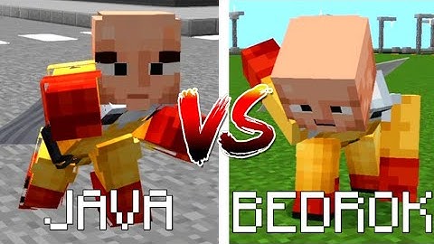 One Punch Man in Fisk Superheroes - Minecraft BEDROCK vs Minecraft JAVA