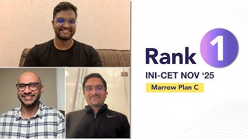 Rank 1 INI-CET Nov‘25, Dr Sairam (Plan C) shares his preparation journey with Dr Rohan & Dr. Abbas