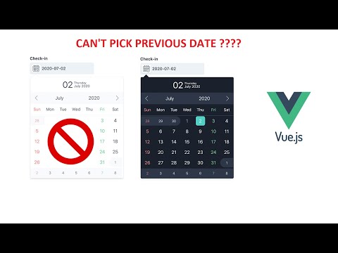 How To Fix Vue Tailwind Picker | Cannot select previous dates | Enable previous dates picker