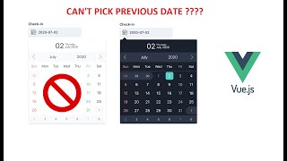 How To Fix Vue Tailwind Picker | Cannot select previous dates | Enable previous dates picker