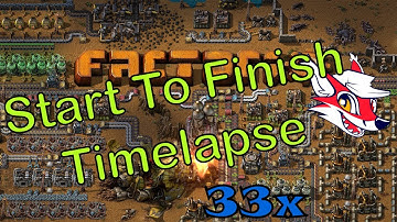 Factorio 1.0 Start To Finish | 11 hours timelapse (x33) | LapFox Trax