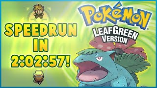 Pokemon LeafGreen Speedrun in 2:02:57! (NEW Personal Best!)