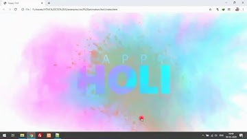 Happy Holi | #HTML5 &  #CCS3 animation #Happy #holi