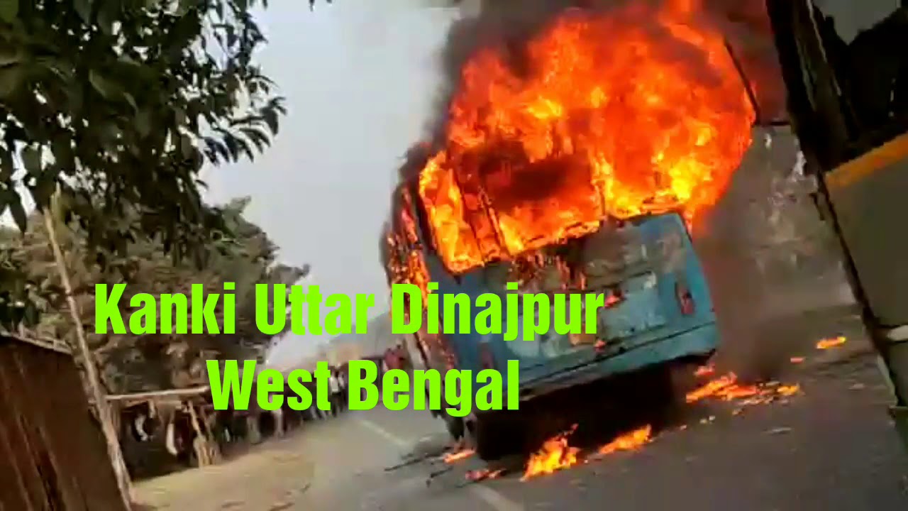 Anti CAB Protester Bus Burning at Kanki uttar Dinajpur West Bengal