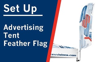Advertising Tent Feather Flag Setup