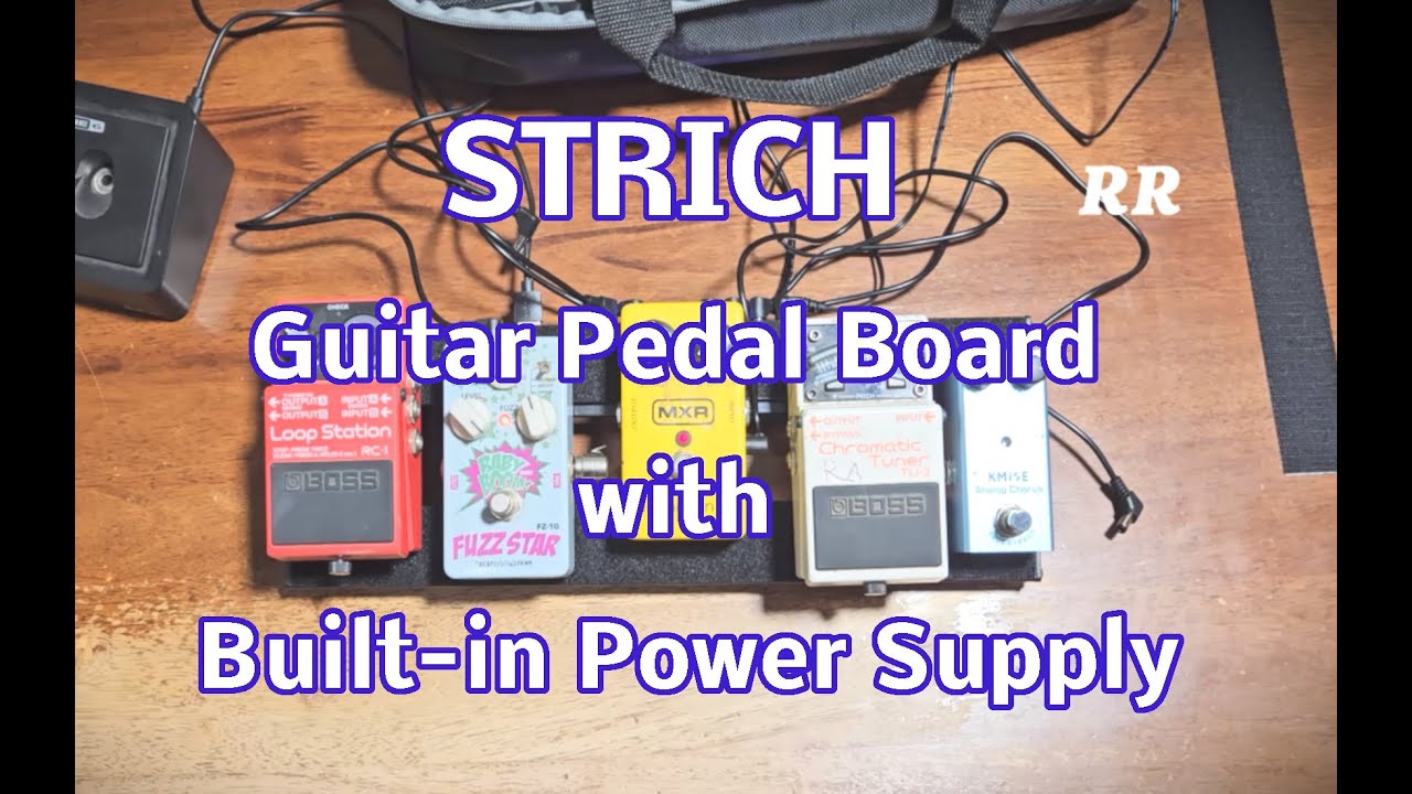 STRICH 15 x 5.1" in Guitar Pedal Board with Built in Power Supply
