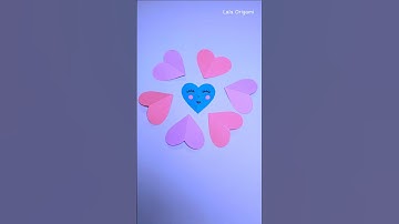 Cut paper heart| Cắt trái tim giấy #shorts  #lalaorigami