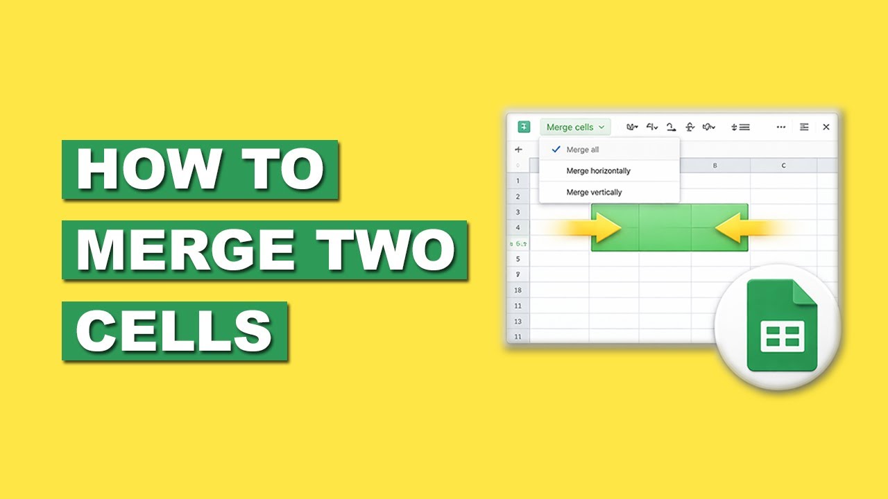 how to merge two cells in google sheets - YouTube