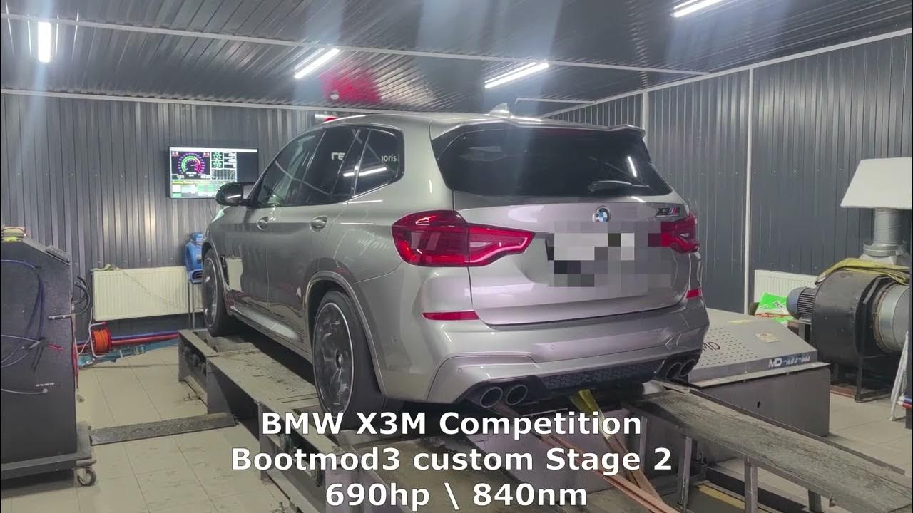 BMW X3M Competition Bootmod3 custom Stage 2 tuning 690hp 840nm - YouTube
