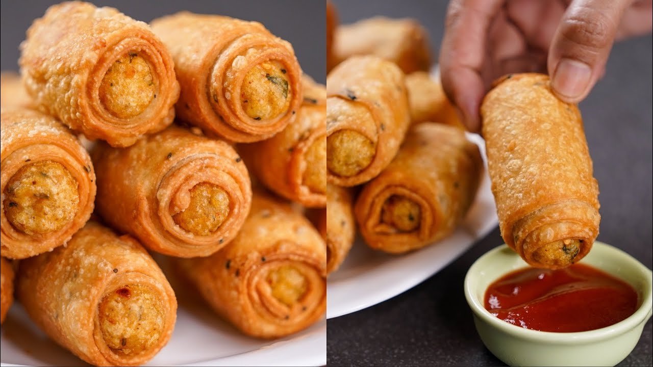 POTATO ROLL SAMOSA  ALOO SAMOSA  EASY POTATO SNACKS  NOven