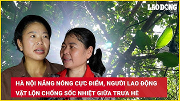 Hà Nội nắng nóng cực điểm, người lao động vật lộn chống sốc nhiệt giữa trưa hè | Báo Lao Động