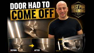 Deep Body Line Dent Repair (Door Removed) | Paintless Dent Repair Step by Step