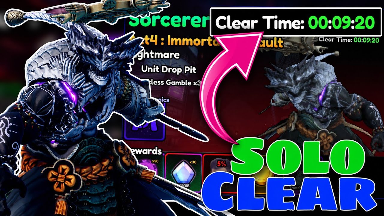 FASTEST Way To Solo Clear Act 4 Sorcerer Battlefield Raid | Anime
