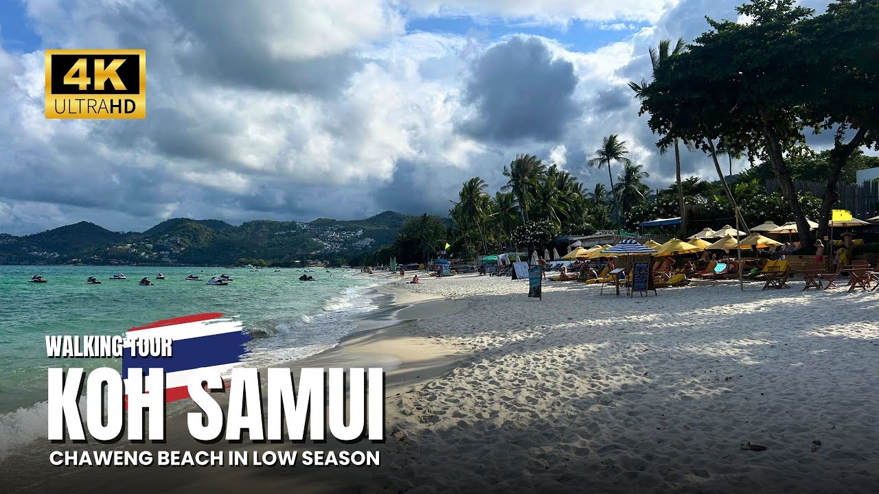 Is Chaweng Beach The Best on Koh Samui? 🇹🇭 Low-Season 4K Walking Tour