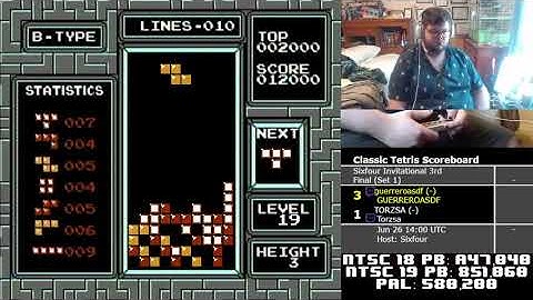 20th 19-3 Clear - NTSC Tetris - DAS