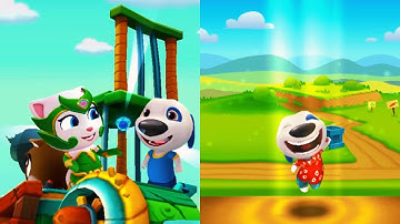 Talking Tom Hero Dash vs Talking Tom Gold Run - Gameplay Walkthrough