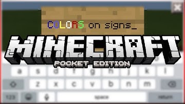 HOW TO TYPE COLOR / COLOUR TEXT in Minecraft PE - MCPE Trick (Pocket Edition)