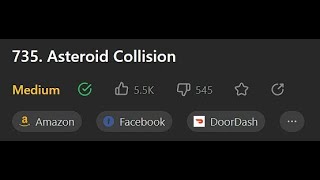 [Leetcode Daily Jul 20] 735. Asteroid Collision (Python 中文詳解)