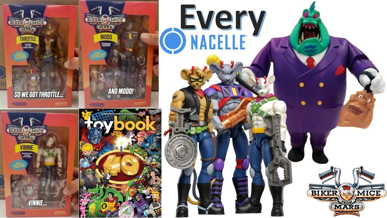 *see newer video* Every Nacelle Biker Mice from Mars Action Figure (Ab Crunch and Helmet / Hotdog