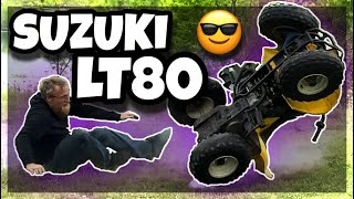 LT80 Twin Fun | Suzuki LT80 carb cleaning | tune up