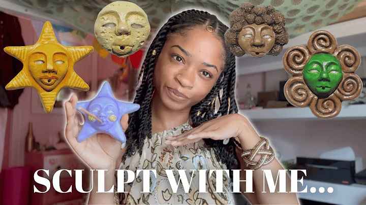 Sculpting a Spirit Guide/Incense Holder  - Air Dry Clay Time lapse