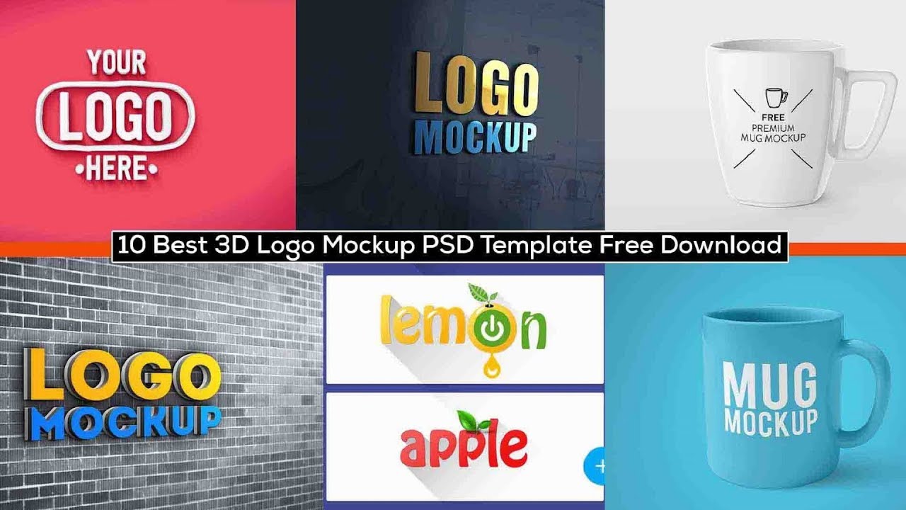 Download 10 Best 3d Logo Mockup Psd Template Free Download Photoshop Dream