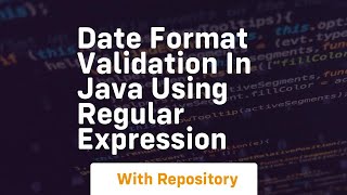 date format validation in java using regular expression