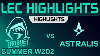 RGE vs AST Highlights LEC Summer Season 2022 W2D2 Rogue vs Astralis by Onivia