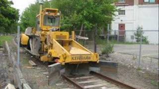These are MBTA work trains parked at Walpole station 5/31/08