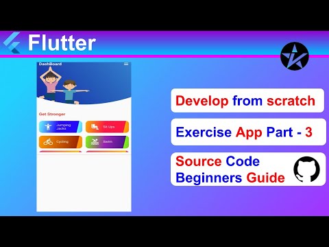 Complete Exercise App - (Part-3) [Cards and Gradient colors] - Flutter tutorial 