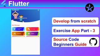 Complete Exercise App - (Part-3) [Cards and Gradient colors] | flutter tutorial | mobileapp dev