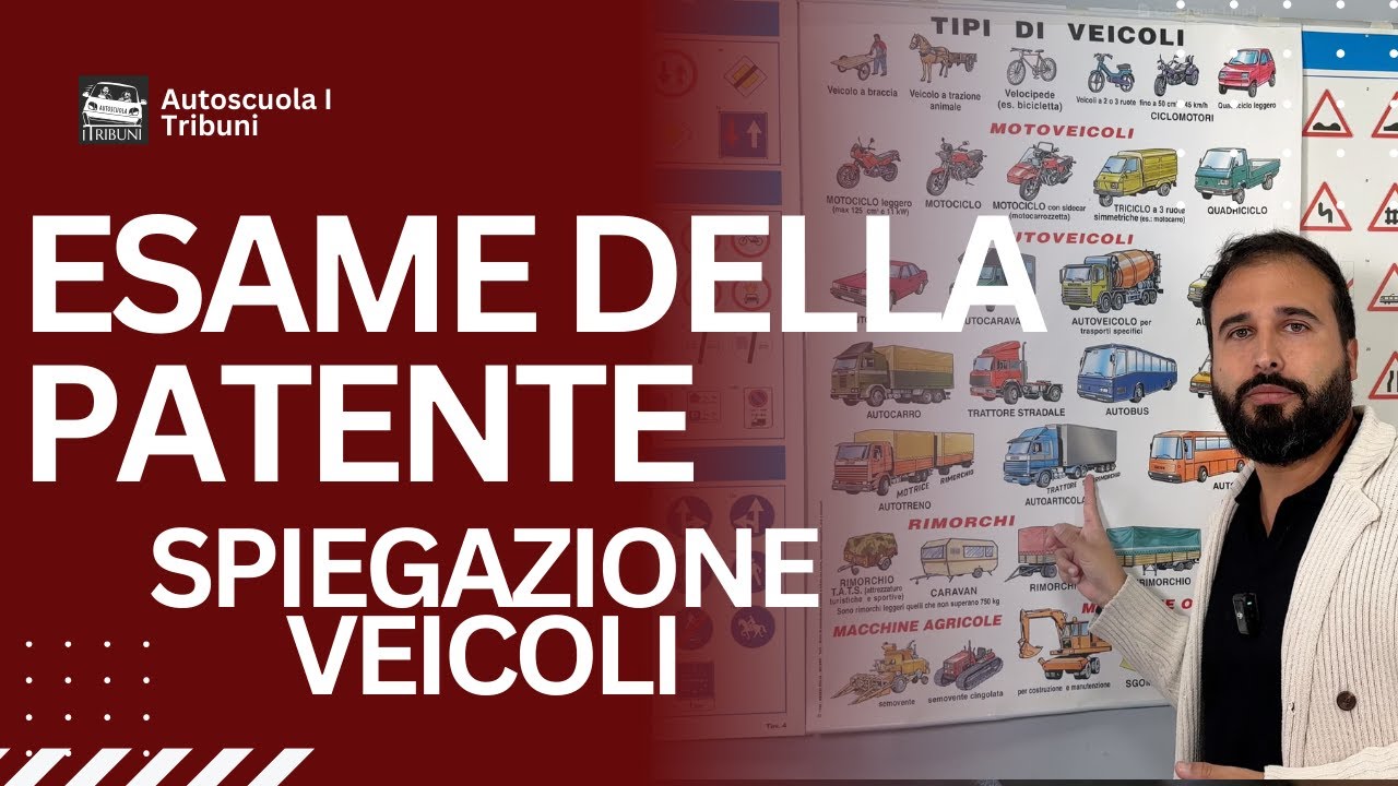 SPIEGAZIONE FACILE SUI VEICOLI | COME STUDIARE per l'esame teorico ella PATENTE B