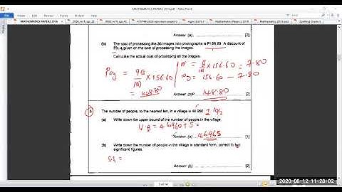 BGCSE MATHS 2016 PAPER 2 REVISION KALAHARI