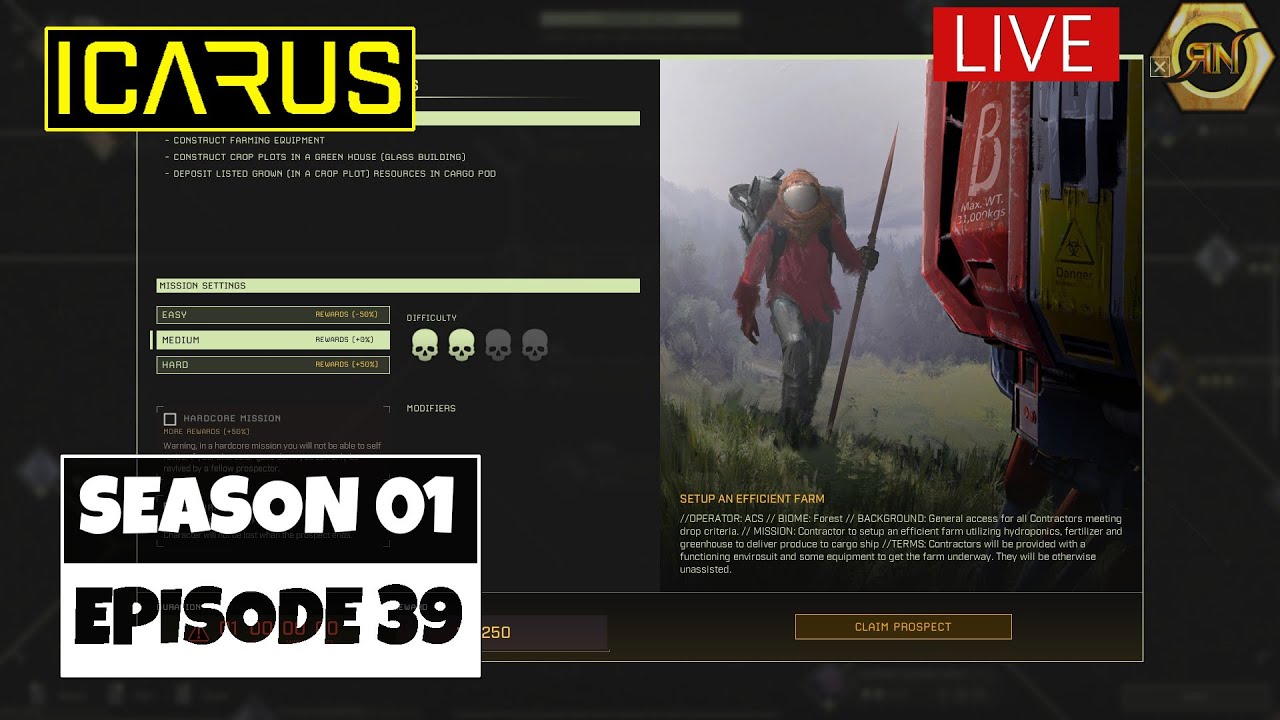 🔴 Agriculture Hydroponics Mission!🔥  Icarus Gameplay [S01E39]