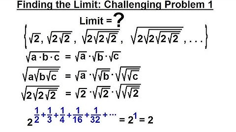 Calculus 2: Infinite Sequences and Series (23 of 62) Challenging: Finding the Limit 1