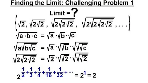 Calculus 2: Infinite Sequences and Series (23 of 62) Challenging: Finding the Limit 1