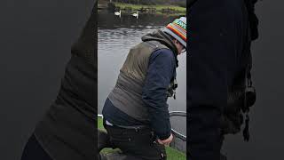 Chris, egg suspended under a floating fry. Beautiful 7/8lb fish.#ledyatttroutfishery