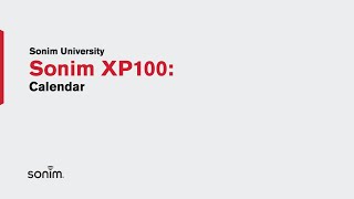 Sonim XP100 - Calendar