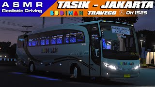 (ASMR) POV DRIVING BUS BUDIMAN NEW TRAVEGO MERCY OH 1525 TASIK - JAKARTA | ETS 2 MOD INDO