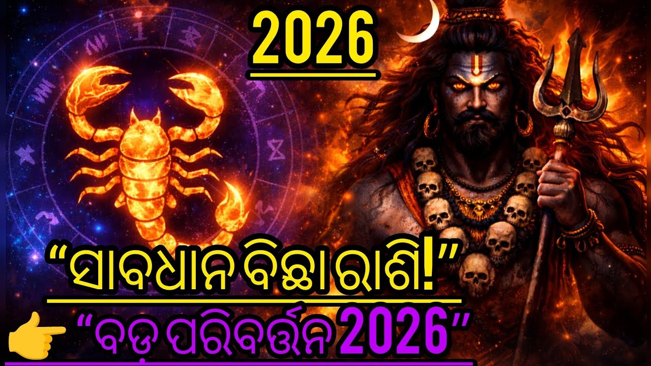 ବିଛା ରାଶି ୨୦୨୬ ରାଶିଫଳ: ଭାଗ୍ୟର ବଡ଼ ପରିବର୍ତ୍ତନ କି ମହାକାଳର ସଙ୍କେତ? Career Love  Finance #BichaRashi2026