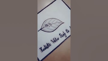 How to make realistic water drop on leaf #drawing #video #ytshorts