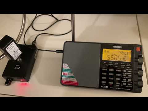 Test Deshibo GA-450 Loop Antenna vs Tecsun PL880 telescopic built-in antenna - 5505 kHz